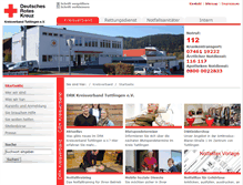 Tablet Screenshot of drk-kv-tuttlingen.de